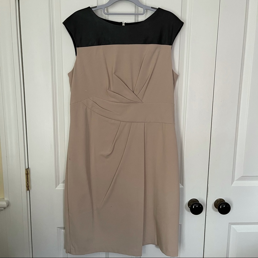 Women’s Chico’s Tan Faux Leather Wrap Dress